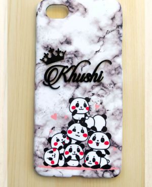 Customized Panda +Name 4D Acrylic Mobile Covers
