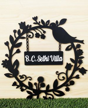 15x15 Name Plate Mdf wood with Name on Acrylic
