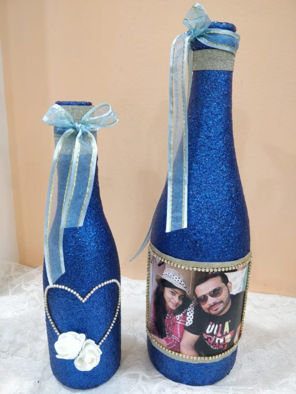 Glitter bottle art