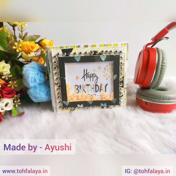New Handmade | Mini Shaker Album | 8 Pocket Pages Specially Designed For Boyfriend and Brother Birthday | Made By - Ayushi