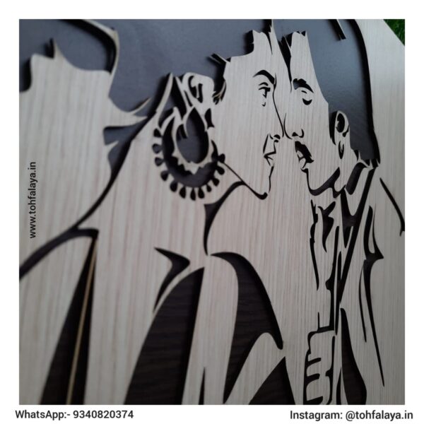 ERSONALIZED 3D WOODEN ENGRAVED COUPLE PHOTO PORTRAIT