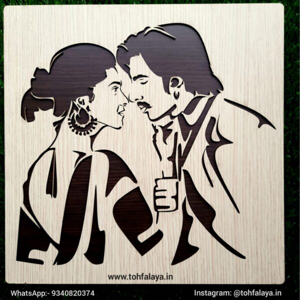 ERSONALIZED 3D WOODEN ENGRAVED COUPLE PHOTO PORTRAIT