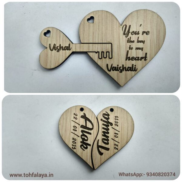 Engraved Couple's Keychain image