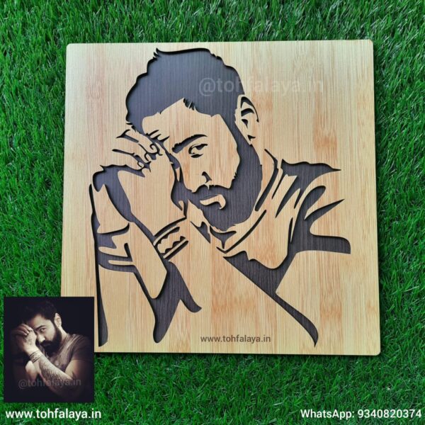 3D WOODEN ENGRAVED COUPLE PORTRAIT