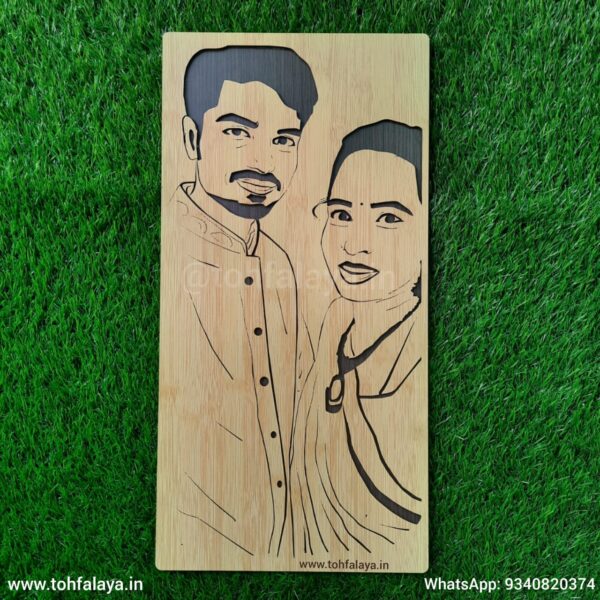 3D WOODEN ENGRAVED COUPLE PORTRAIT - Image 5