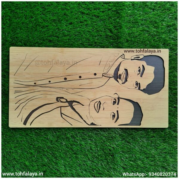 3D WOODEN ENGRAVED COUPLE PORTRAIT - Image 4