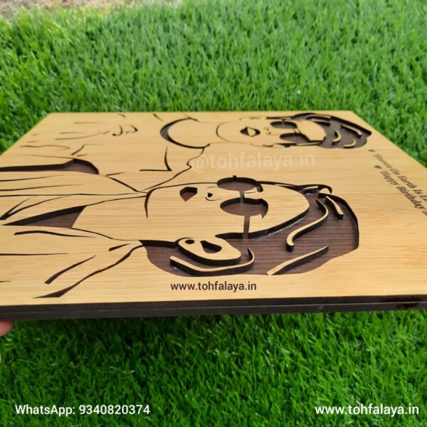 3D WOODEN ENGRAVED BRO SIS PORTRAIT - Image 7
