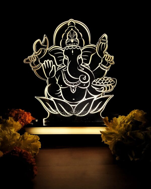 Ganesh Ji & Mahadev 3D Illusion Night Lamp