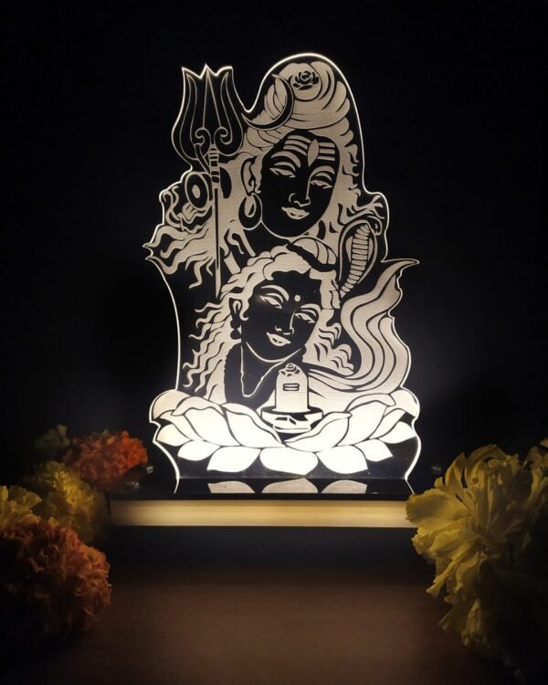 Ganesh Ji & Mahadev 3D Illusion Night Lamp - Image 2