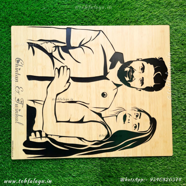 3D WOODEN ENGRAVED COUPLE PORTRAIT - Image 4