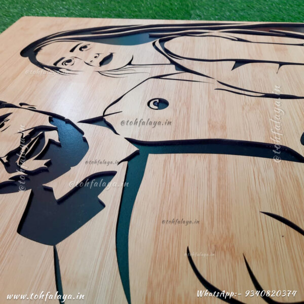 3D WOODEN ENGRAVED COUPLE PORTRAIT - Image 5