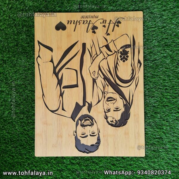3D WOODEN ENGRAVED COUPLE PORTRAIT - Best Valentine's Day Gift - Image 8