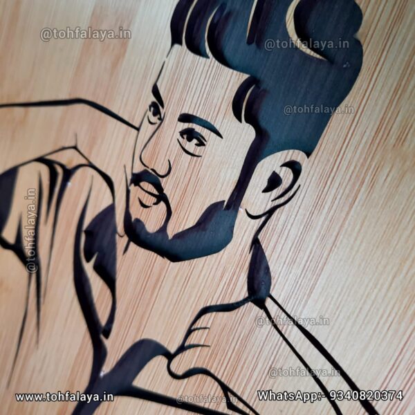 3D WOODEN ENGRAVED SOLO PORTRAIT - Best Gift For Boyfriend & Husband - Image 3