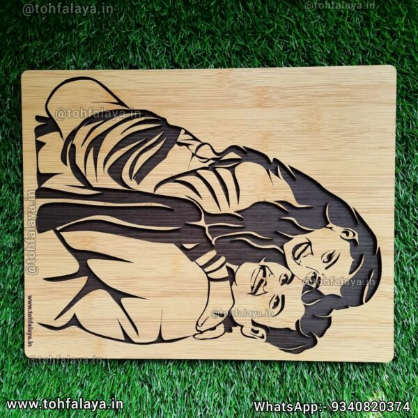 3D WOODEN ENGRAVED COUPLE PORTRAIT - Best Valentine's Day Gift - Image 3