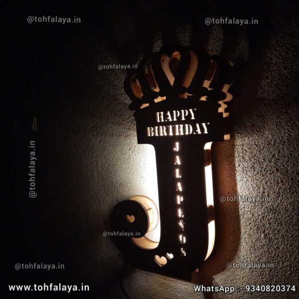 Happy Birthday Name Initial Letter With Full Name Inside LED Frame For Your Loved One - Image 4