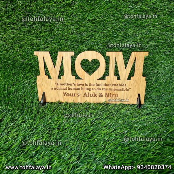 Mother's Day Special Customized Wooden Engraved Mom Table Standee