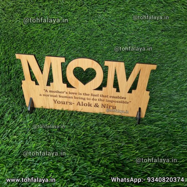 Mother's Day Special Customized Wooden Engraved Mom Table Standee - Image 2