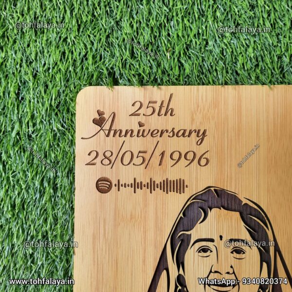 3D LASERCUT HAND ASSEMBLED WOODEN COUPLE PORTRAIT - SIZE : 16 * 14 Inches - Image 5