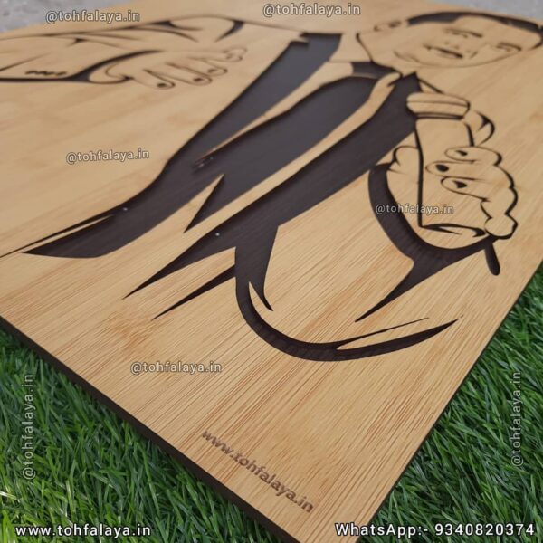 PERSONALIZED 3D WOODEN SOLO PORTRAIT - SIZE :  30* 25 Inches - Image 4