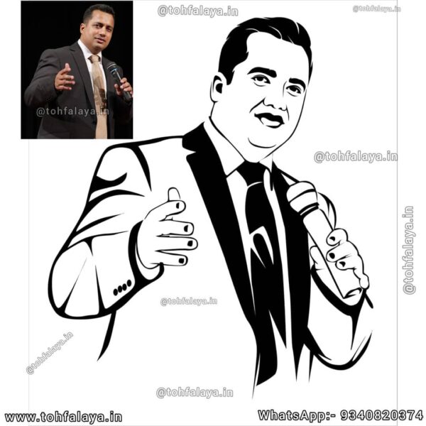PERSONALIZED 3D WOODEN SOLO PORTRAIT - SIZE :  30* 25 Inches - Image 5