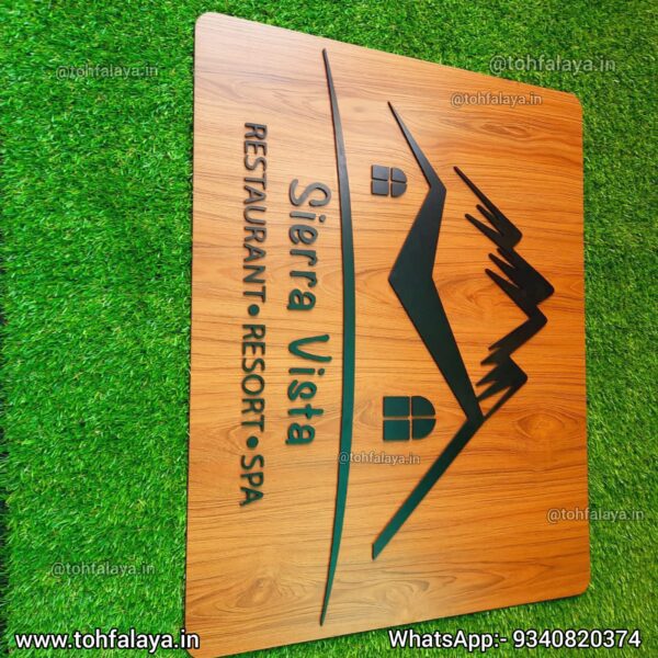 personalized-wooden--acrylic-name-plate-for-Resot-restaurant