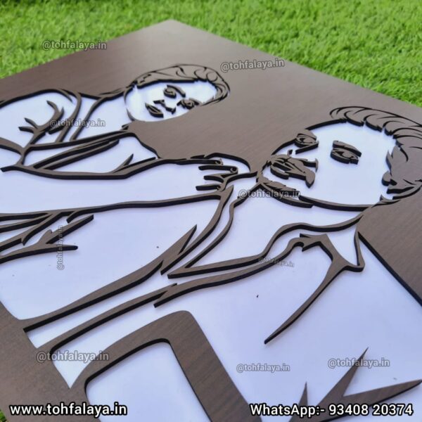 3D Wooden Couple LED Portrait - Best Anniversary & Valentine's Day Gift - Image 8