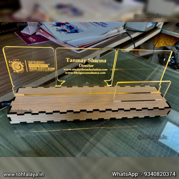 Customized Acrylic Desk LED Name Plate For Company Director - Image 4