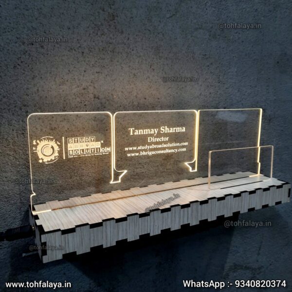 Customized Acrylic Desk LED Name Plate For Company Director - Image 3