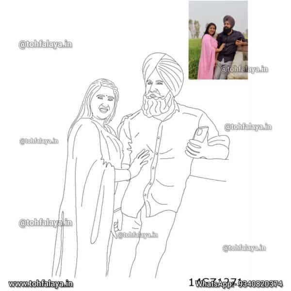 Line Art Photo Sketch Acrylic 3D Illusion LED Lamp - Best Gift Forever - Image 6