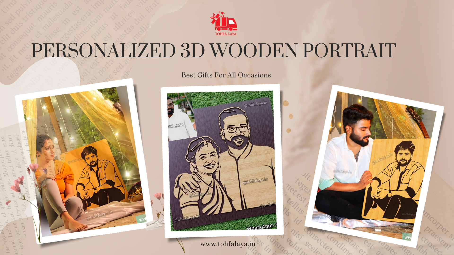 Capture Memories with Personalized 3D Wooden Portraits: The Best Gift for Anniversaries, Birthdays, and Weddings