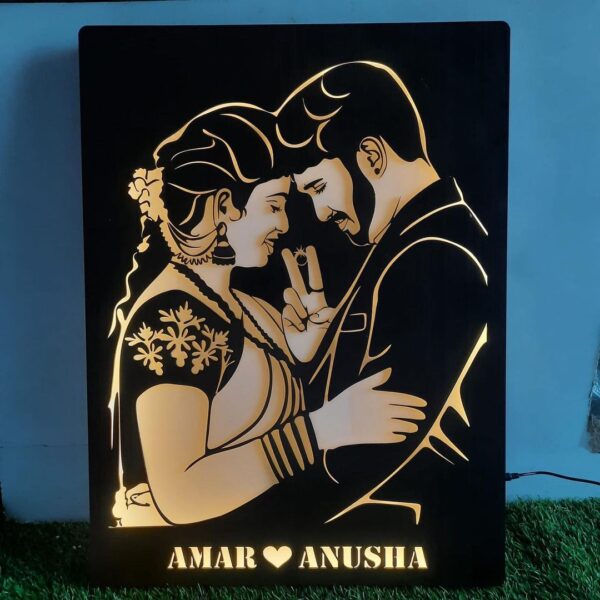 LED COUPLE PORTRAIT