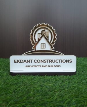Personalized Office Desk Nameplate For Architect & Builder's, Interior Designer