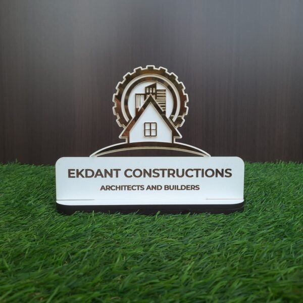 Personalized Office Desk Nameplate For Architect & Builder's, Interior Designer
