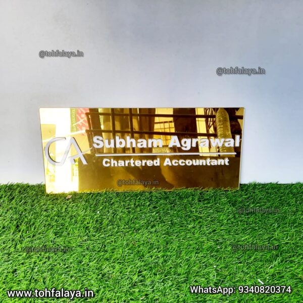 Personalized Acrylic Name Plate for CA(Chartered Accountant)